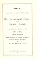 view [Report 1925] / Medical Officer of Health, Isle of Ely County Council.