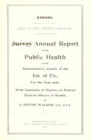 view [Report 1926] / Medical Officer of Health, Isle of Ely County Council.