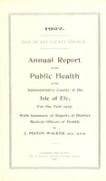 view [Report 1927] / Medical Officer of Health, Isle of Ely County Council.