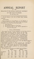 view [Report 1887] / Medical Officer of Health, Isle of Wight Rural District Council.