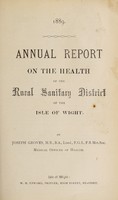 view [Report 1889] / Medical Officer of Health, Isle of Wight Rural District Council.