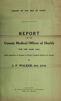 view [Report 1921] / Medical Officer of Health, Isle of Wight County Council.