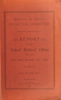 view [Report 1916] / School Medical Officer of Health, Jarrow Borough.