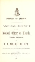 view [Report 1893] / Medical Officer of Health, Jarrow Borough.