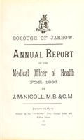 view [Report 1897] / Medical Officer of Health, Jarrow Borough.