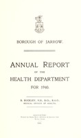 view [Report 1940] / Medical Officer of Health, Jarrow Borough.