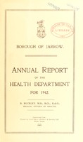 view [Report 1942] / Medical Officer of Health, Jarrow Borough.