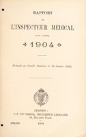 view [Report 1904] / Medical Officer of Health, Jersey.