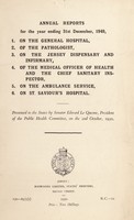view [Report 1949] / Medical Officer of Health, Jersey.