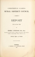 view [Report 1894] / Medical Officer of Health, Chesterton R.D.C.