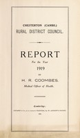 view [Report 1919] / Medical Officer of Health, Chesterton R.D.C.