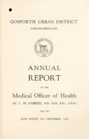 view [Report 1934] / Medical Officer of Health, Gosforth U.D.C.