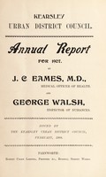 view [Report 1907] / Medical Officer of Health, Kearsley U.D.C.