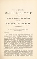 view [Report 1900] / Medical Officer of Health, Keighley Borough.