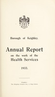 view [Report 1933] / Medical Officer of Health, Keighley Borough.