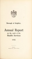 view [Report 1935] / Medical Officer of Health, Keighley Borough.