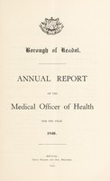 view [Report 1940] / Medical Officer of Health, Kendal Borough.