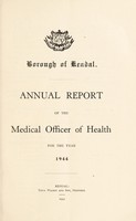 view [Report 1944] / Medical Officer of Health, Kendal Borough.