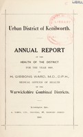 view [Report 1939] / Medical Officer of Health, Kenilworth U.D.C.