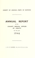 view [Report 1946] / Medical Officer of Health, Parts of Kesteven / Kesteven County Council (Lincolnshire).