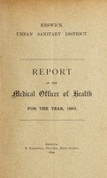 view [Report 1893] / Medical Officer of Health, Keswick U.D.C.
