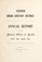 view [Report 1908] / Medical Officer of Health, Keswick U.D.C.