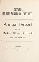 view [Report 1919] / Medical Officer of Health, Keswick U.D.C.