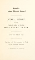 view [Report 1944] / Medical Officer of Health, Keswick U.D.C.