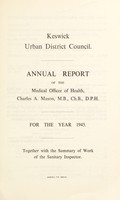 view [Report 1945] / Medical Officer of Health, Keswick U.D.C.