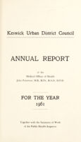 view [Report 1961] / Medical Officer of Health, Keswick U.D.C.