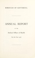 view [Report 1938] / Medical Officer of Health, Kettering Borough.