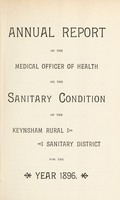 view [Report 1896] / Medical Officer of Health, Keynsham R.D.C.