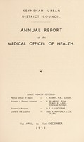 view [Report 1938] / Medical Officer of Health, Keynsham U.D.C.