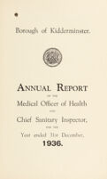 view [Report 1936] / Medical Officer of Health, Kidderminster Borough.