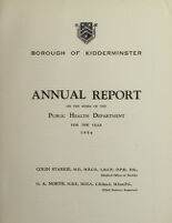 view [Report 1954] / Medical Officer of Health, Kidderminster Borough.