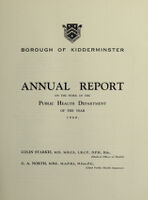 view [Report 1960] / Medical Officer of Health, Kidderminster Borough.