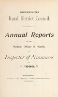 view [Report 1898] / Medical Officer of Health, Kidderminster R.D.C.