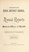 view [Report 1905] / Medical Officer of Health, Kidderminster R.D.C.