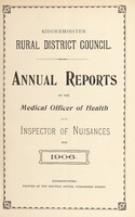 view [Report 1906] / Medical Officer of Health, Kidderminster R.D.C.