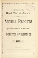 view [Report 1907] / Medical Officer of Health, Kidderminster R.D.C.