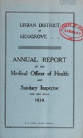 view [Report 1939] / Medical Officer of Health, Kidsgrove U.D.C.