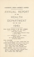 view [Report 1940] / Medical Officer of Health, Kidsgrove U.D.C.