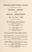 view [Report 1945] / Medical Officer of Health, Kidsgrove U.D.C.