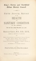 view [Report 1906] / Medical Officer of Health, King's Norton & Northfield U.D.C.