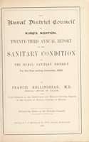 view [Report 1895] / Medical Officer of Health, King's Norton (Union) Rural Sanitary District / R.D.C.