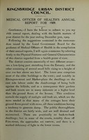 view [Report 1909] / Medical Officer of Health, Kingsbridge U.D.C.