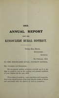 view [Report 1913] / Medical Officer of Health, Kingsclere R.D.C.