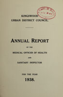 view [Report 1938] / Medical Officer of Health, Kingswood U.D.C.