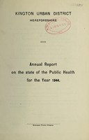 view [Report 1944] / Medical Officer of Health, Kington U.D.C.