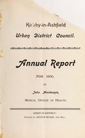 view [Report 1900] / Medical Officer of Health, Kirkby-in-Ashfield U.D.C.